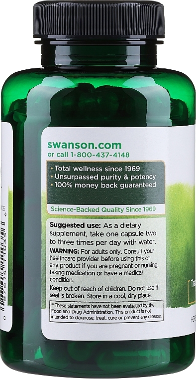 Трав'яна добавка "Листя німу" - Swanson Neem Leaf 500 mg — фото N2
