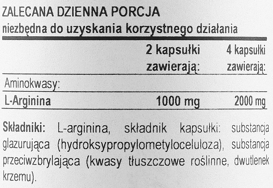 Амінокислота "L-аргінін", 500 мг - Now Foods L-Arginine Veg Capsules — фото N3