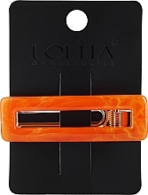 Заколка для волос прямоугольная, оранжевая - Lolita Accessories — фото N1