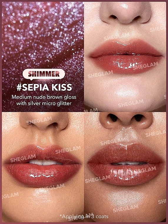 Твердий блиск із шимером - Sheglam Pout-Perfect Shimmer Lip Plumper — фото N2