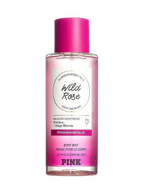Парфумований спрей для тіла - Victoria's Secret Pink Wild Rose Body Mist — фото N1