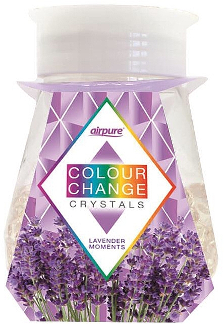 Освежитель гелевый с кристаллами "Лаванда" - Airpure Colour Change Crystals Lavender Moments — фото N1