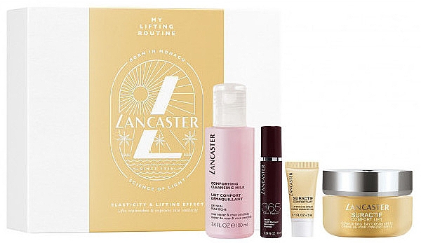 Набір - Lancaster Suractif Comfort Lift Set (milk/100ml + cr/50ml + eye/cr/3ml + serum/10ml) — фото N1