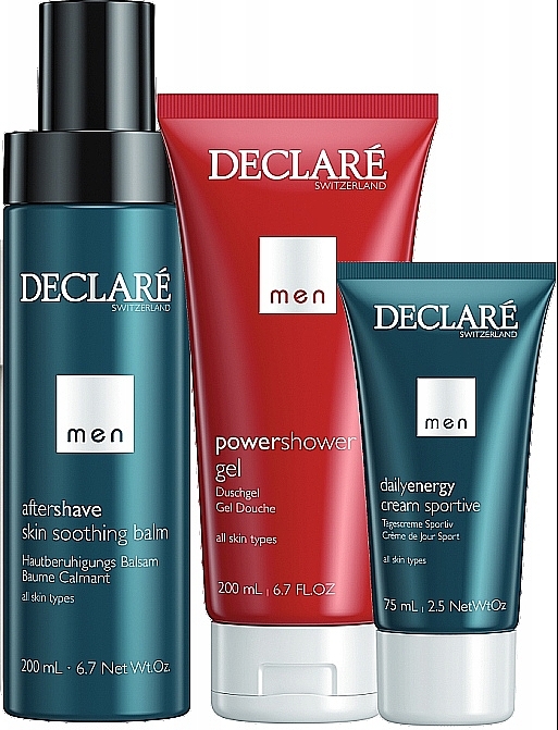 Праздничный набор для мужчин - Declare Men (ash/balm/200ml + sh/gel/200ml + cr/75ml) — фото N1