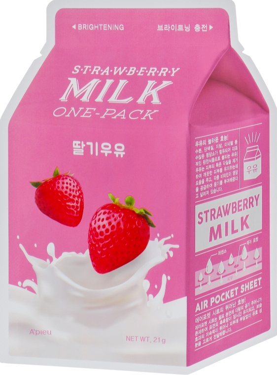 Тканевая маска "Клубника" - A'pieu Strawberry Milk One-Pack