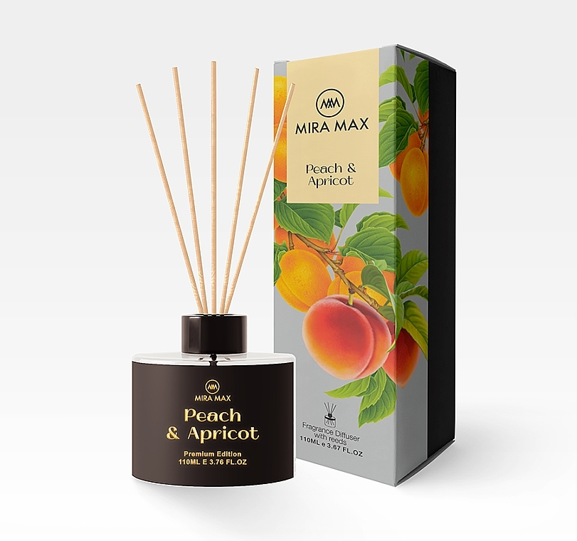 Аромадифузор - Mira Max Peach & Apricot Fragrance Diffuser With Reeds