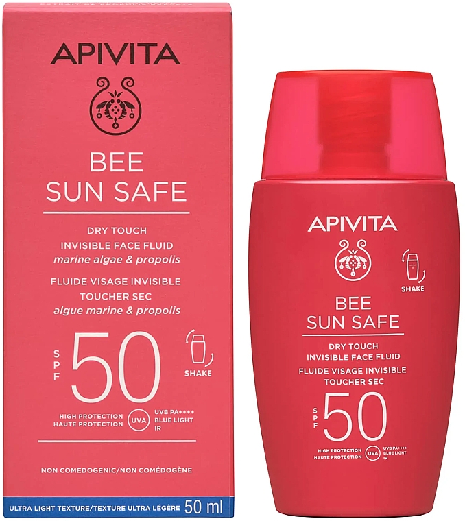 Невидимый флюид для лица - Apivita Bee Sun Safe Dry Touch SPF50 — фото N1
