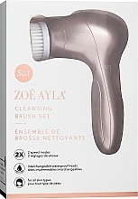 Парфумерія, косметика Щітка для очищення шкіри обличчя 5 в 1, рожева - Zoe Ayla Сleansing Brush Set 5 in 1 Rosegold