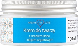 Живильний крем для обличчя - Argan My Love Nourishing Face Cream With Shea Butter And Argan Oil — фото N1