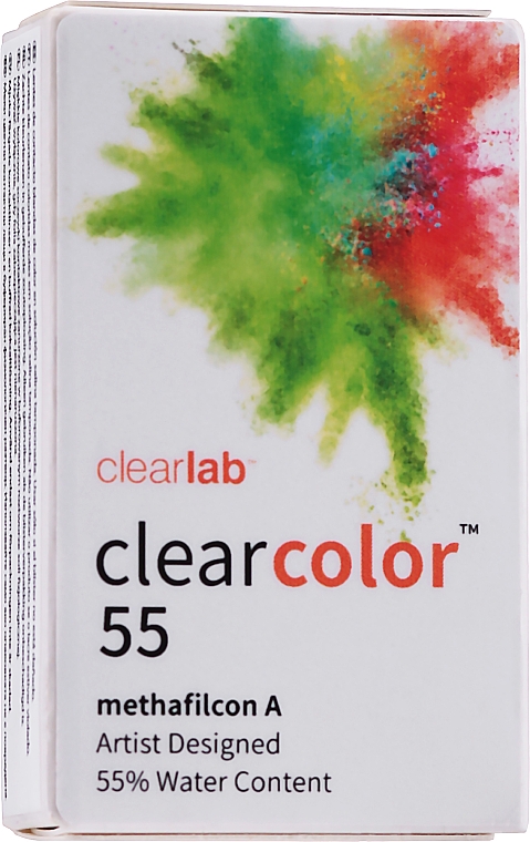 Цветные контактные линзы, серые, 2 шт - Clearlab Clearcolor 55 — фото N1
