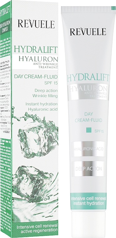 Дневной крем-флюид для лица - Revuele Hydralift Hyaluron Day Cream Fluid SPF 15 — фото N2
