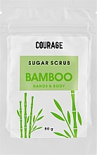 Духи, Парфюмерия, косметика Сахарный скраб для рук и тела «Зеленый бамбук» - Courage Bamboo Hands & Body Sugar Scrub (дой-пак)