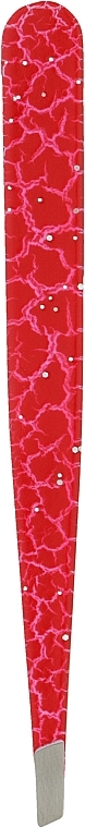 Пінцет для брів, 1108, червоно-рожевий - Merci — фото N1