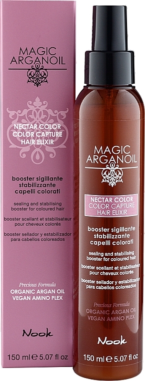 Спрей-стабилизатор цвета - Nook Magic Arganoil Nectar Color Color Capture Hair Elixir — фото N1