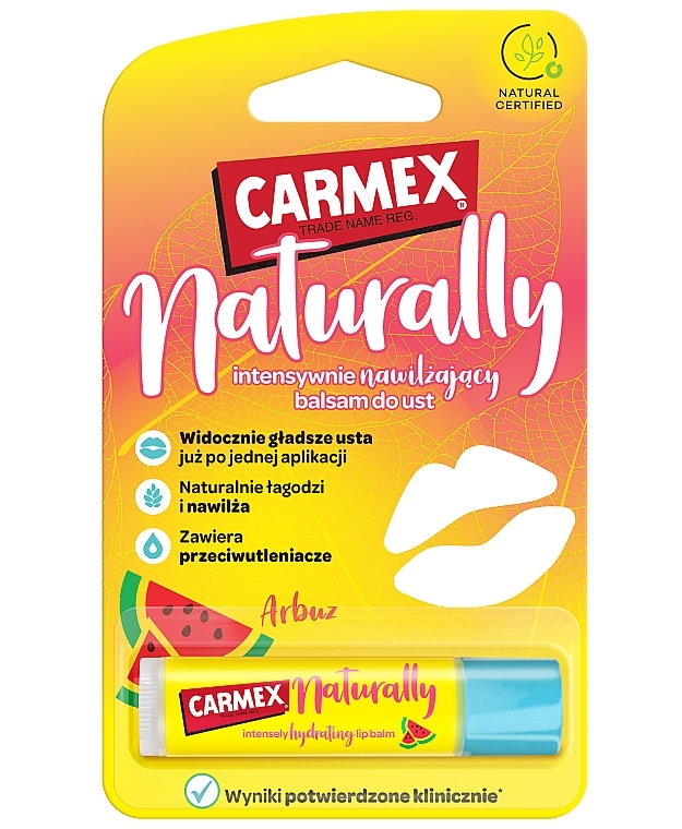 Бальзам для губ "Арбуз" - Carmex Naturally Lip Balm Watermelon