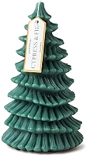 Парфумерія, косметика Ароматична свічка "Ялинка", зелена - Paddywax Cypress & Fir Tall Tree Totem Candle