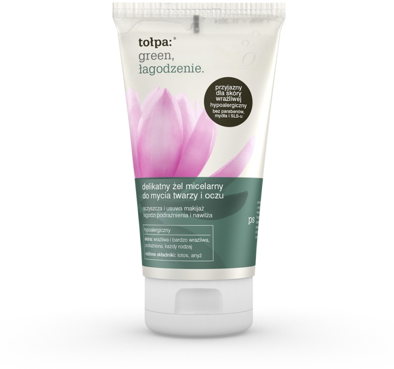 Успокаивающий мицеллярный гель для лица и глаз - Tolpa Green Micellar Gel