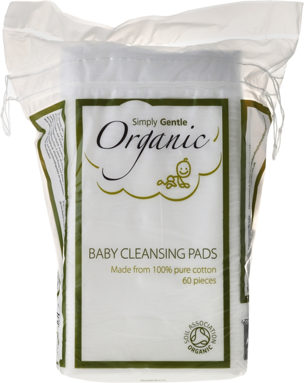 Ватні пафи дитячі - Simply Gentle Organic Cotton Baby Rectangular Pads — фото N1