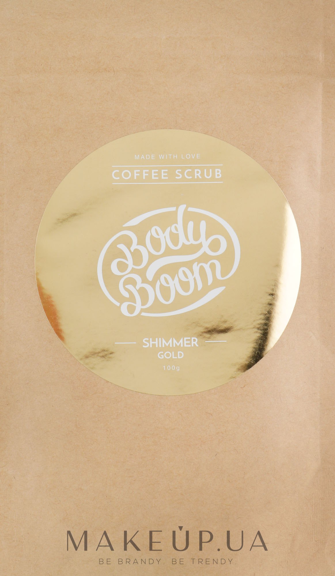 Кавовий скраб для тіла - BodyBoom Coffe Scrub Shimmer Gold — фото 100g