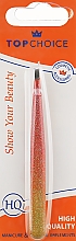 Парфумерія, косметика Пінцет зкошений "Epoxy Glitter", 75995, помаранчевий - Top Choice