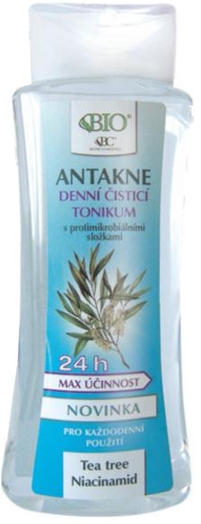 Очищающий тоник для лица с чайным деревом и ниацинамидом - Bione Cosmetics Antakne Day Cleansing Tonic Tea Tree and Niacinamide — фото N1