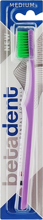Зубна щітка, фіолетова - Betadent Medium — фото N1