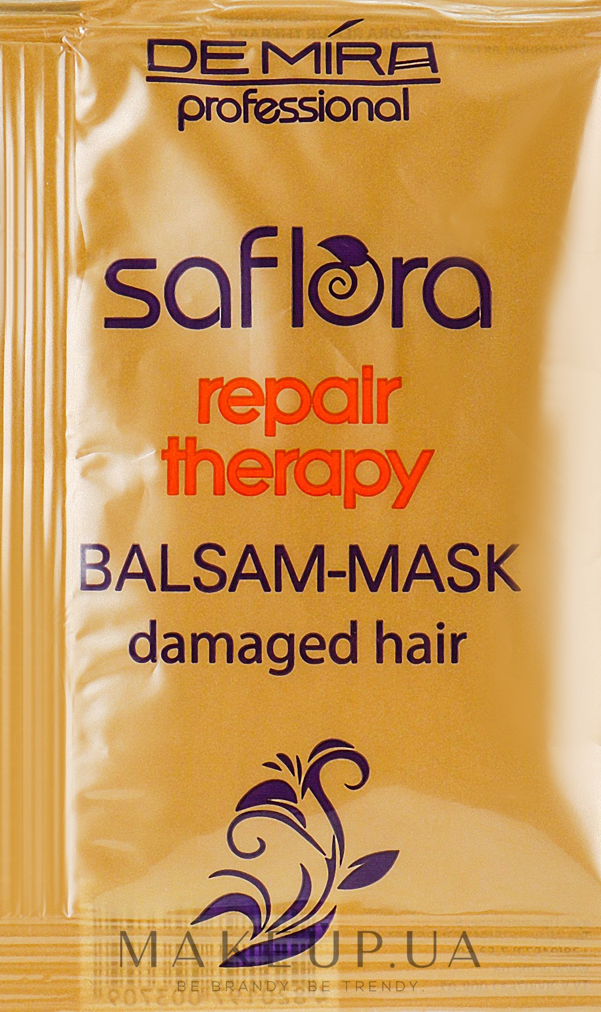 Профессиональная бальзам-маска для домашнего ухода за поврежденными волосами - Demira Professional Saflora Repair Therapy (пробник) — фото 15ml