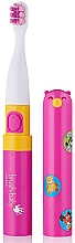 Електрична зубна щітка з наклейками, рожева - Brush-Baby Go-Kidz Pink Electric Toothbrush — фото N3