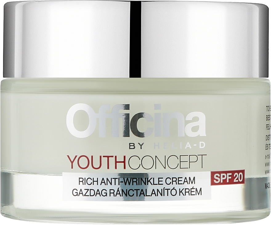 Крем для обличчя інтенсивний, проти зморщок з SPF20 - Helia-D Officina Youth Concept Rich Anti-Wrinkle Cream — фото N1