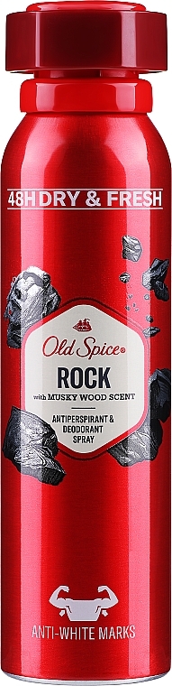 Аэрозольный дезодорант - Old Spice Rock Antiperspirant & Deodorant Spray — фото N1