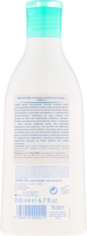 М'який засіб для купання дітей з перших днів життя - Biolane Baby Essential Cleansing Emulsion — фото N2