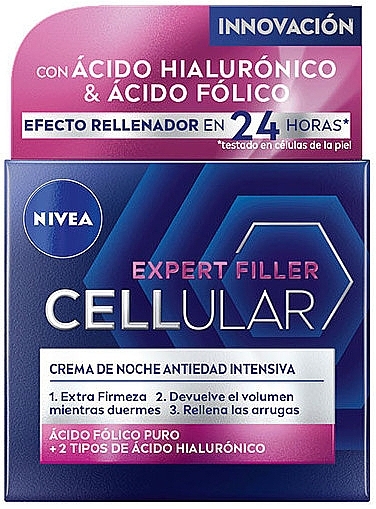 Интенсивный омолаживающий ночной крем для лица - NIVEA Expert Filler Cellular Intensive Anti-Aging Night Cream — фото N1