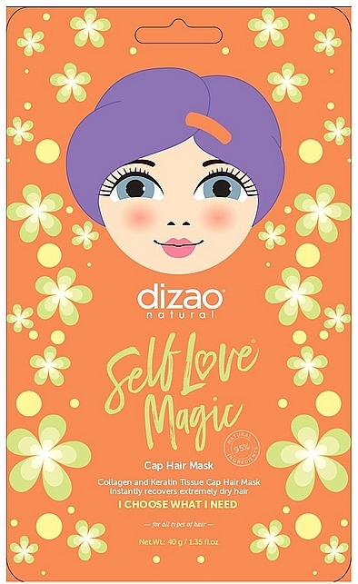 Маска-шапочка для волос с коллагеном и кератином - Dizao Cap Hair Mask — фото N1