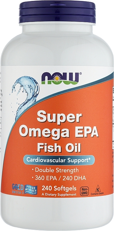 Жирные кислоты "Супер Омега ЭПК" - Now Foods Super Omega EPA Double Strength Softgels — фото N2