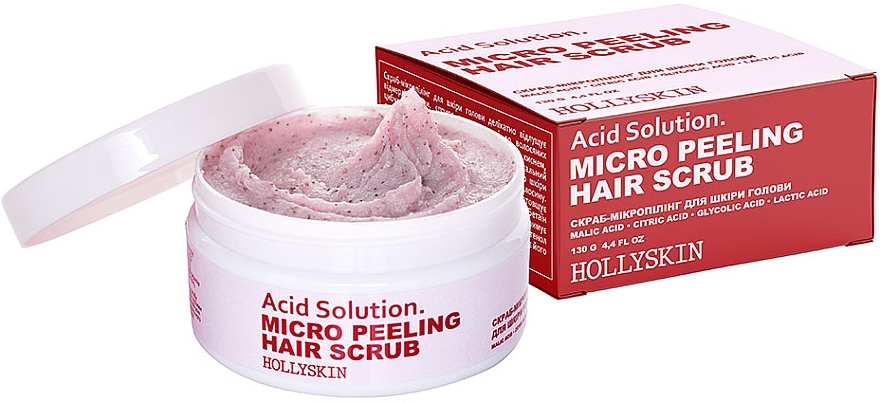 Скраб для кожи головы и волос - Hollyskin Acid Solution Micro Peeling Hair Scrub