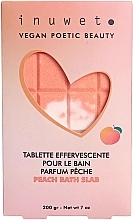 Шипучі таблетки для ванни "Персик" - Inuwet Tablette Bath Bomb Peach — фото N1