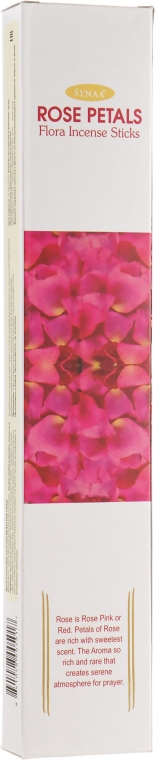 Ароматические палочки Лепестки розы - Synaa Flora Incense Sticks Rose Petals — фото N1
