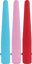 Парфумерія, косметика Затискач перукарський для волосся, блакитний + рожевий + червоний - Puffic Fashion