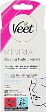 Восковые полоски для депиляции для чувствительной кожи лица, гипоаллергенные, 20 шт. - Veet MINIMA Easy Gel Wax Strip — фото N9