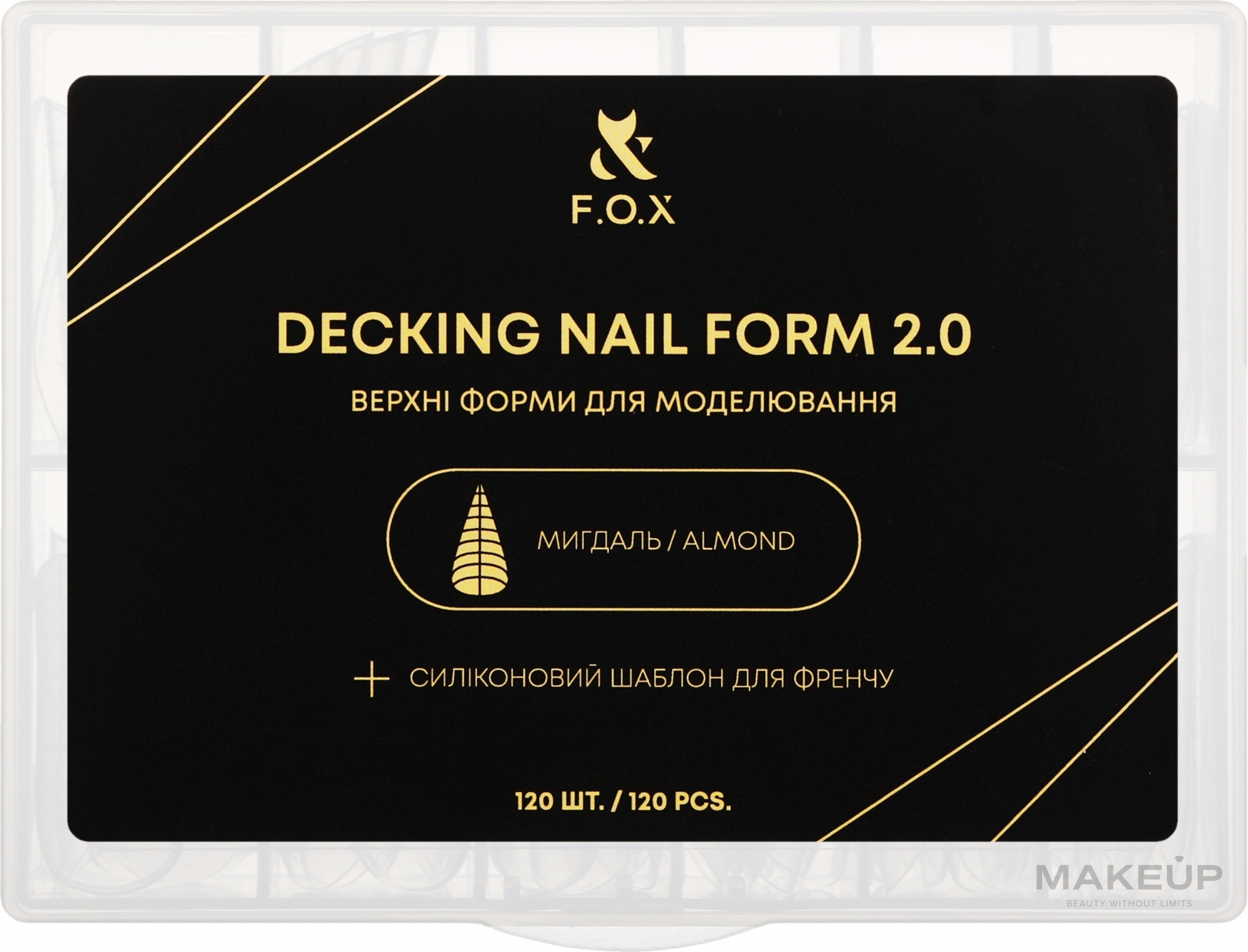 Верхні форми для моделювання, мигдаль - F.O.X Decking Nail Form 2.0 — фото 120шт