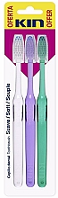 Набор - Kin Cepillo Dental Soft Toothbrush (toothbrush/3pcs)  — фото N1