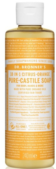 Жидкое мыло "Цитрус и апельсин" - Dr. Bronner’s 18-in-1 Pure Castile Soap Citrus & Orange — фото N2