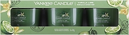 Парфумерія, косметика Набір - Yankee Candle Vanilla Lime (candle/3x37g)
