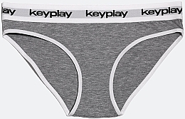 УЦЕНКА Комплект белья для женщин "Base Grey", топ + трусики-бикини, светло-серый - Keyplay * — фото N3