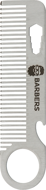 Металевий гребінець для бороди та волосся - Barbers Metal Comb — фото N1