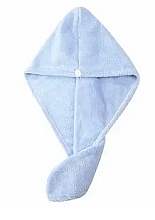 Полотенце-тюрбан для волос, голубое - beautifly — фото N1