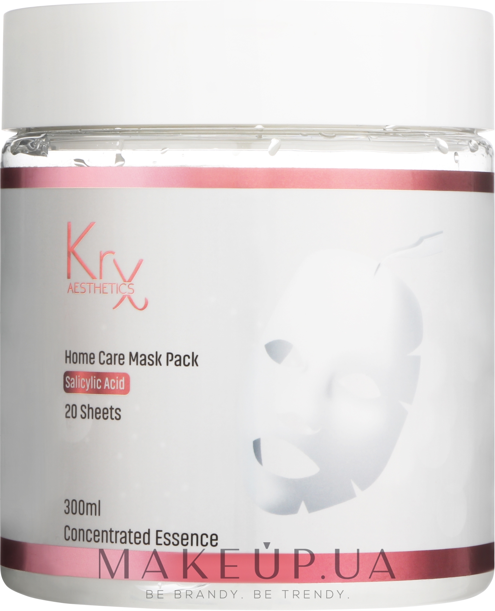 Тканинні бавовняні маски, насичені протизапальним бустером - KRX Aesthetics Salicylic Acid Sheet Mask Pack — фото 20шт