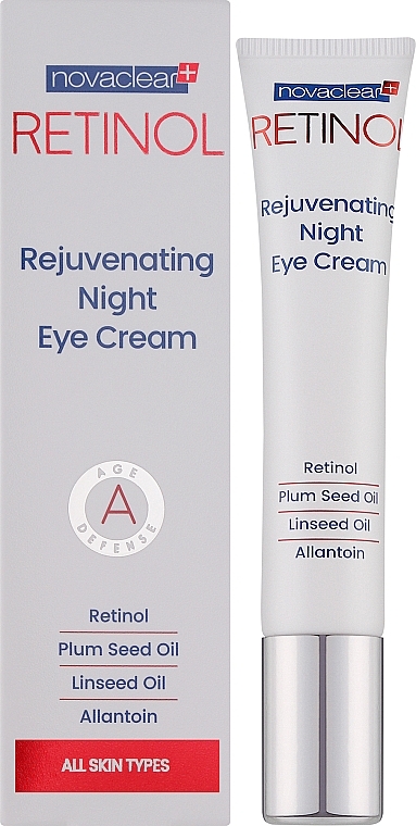 Ночной крем для кожи вокруг глаз с ретинолом - Novaclear Retinol Rejuvenating Night Eye Cream — фото N2