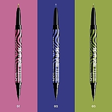 Двухсторонняя подводка для век - NYX Professional Makeup Beetlejuice Pinstripe Duo Liner — фото N4