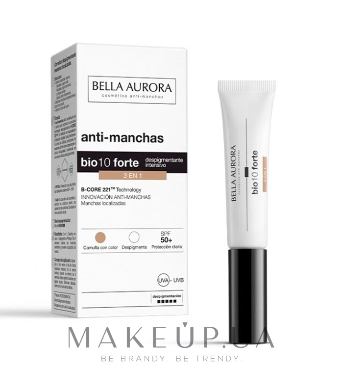 Консилер для обличчя - Bella Aurora Bio10 Forte 3 in 1 SPF50 — фото 10ml